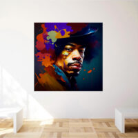 Peinture murale – Portrait artistique Jimi Hendrix peinture murale portrait artistique jimi hendrix