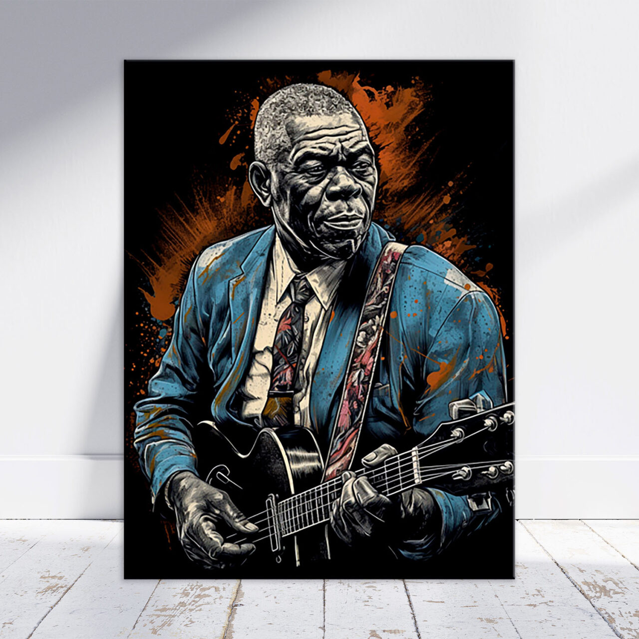 Toile art décoratif – Portrait de Howlin Wolf toile art décoratif portrait de howlin wolf