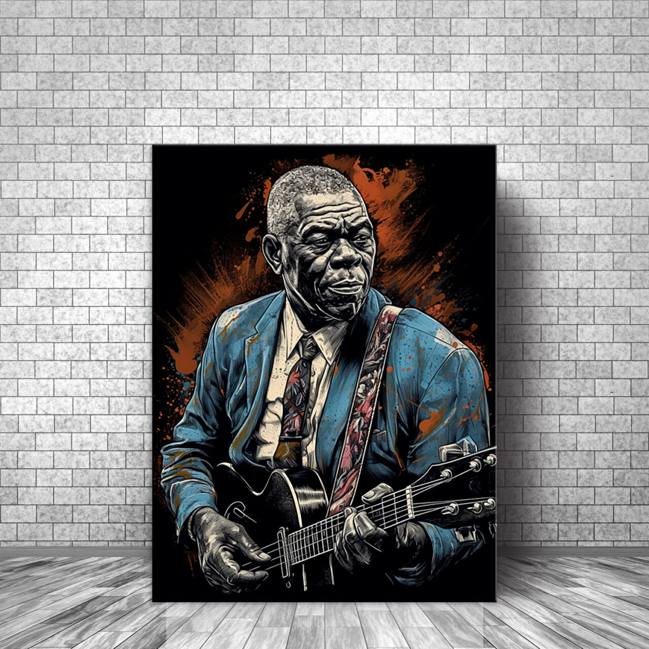 Toile art décoratif – Portrait de Howlin Wolf toile art décoratif portrait de howlin wolf
