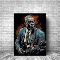 toile art décoratif portrait de howlin wolf