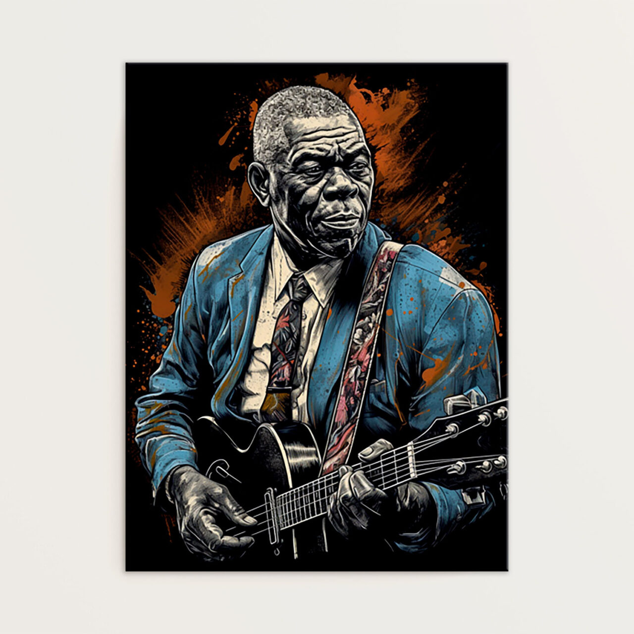 Toile art décoratif – Portrait de Howlin Wolf toile art décoratif portrait de howlin wolf