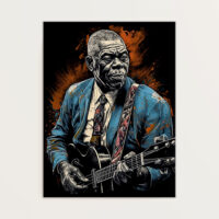 toile art décoratif portrait de howlin wolf