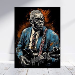 Toile art décoratif – Portrait de Howlin Wolf toile art décoratif portrait de howlin wolf