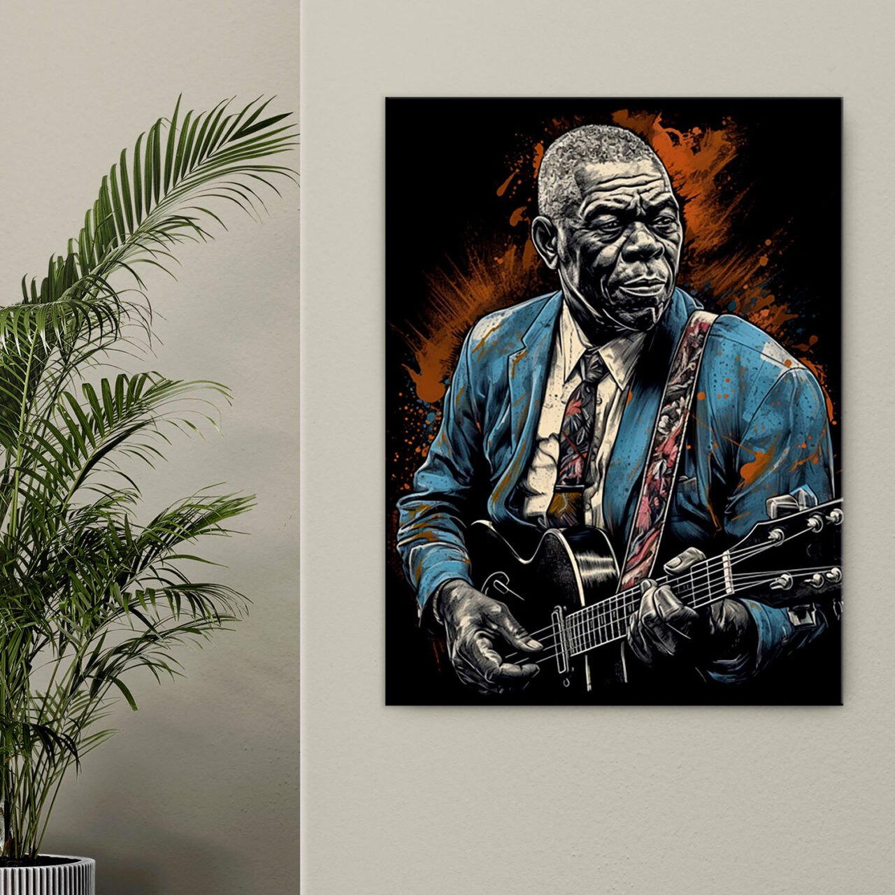 Toile art décoratif – Portrait de Howlin Wolf toile art décoratif portrait de howlin wolf