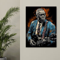 toile art décoratif portrait de howlin wolf