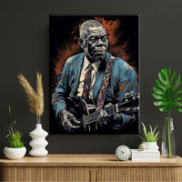 toile art décoratif portrait de howlin wolf