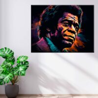 Toile artistique – Portrait de James Brown toile artistique portrait de james brown