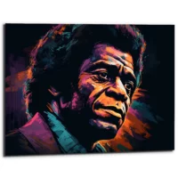 Toile artistique – Portrait de James Brown toile artistique portrait de james brown
