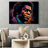 Toile artistique – Portrait de James Brown toile artistique portrait de james brown