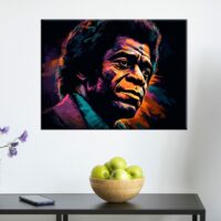 Toile artistique – Portrait de James Brown toile artistique portrait de james brown