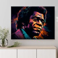 Toile artistique – Portrait de James Brown toile artistique portrait de james brown