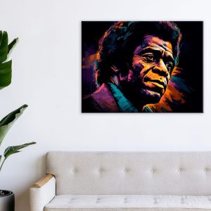 toile artistique portrait de james brown