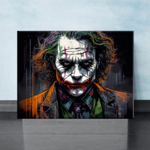 Tableau - Portrait du Joker Dessin en couleur