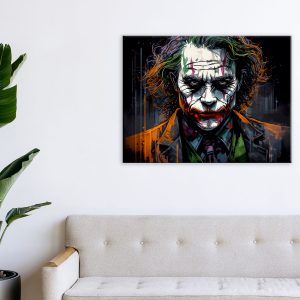 Tableau - Portrait du Joker Dessin en couleur