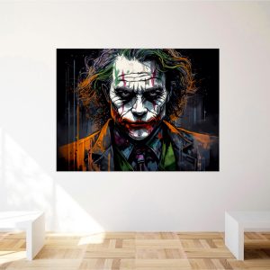 Tableau - Portrait du Joker Dessin en couleur