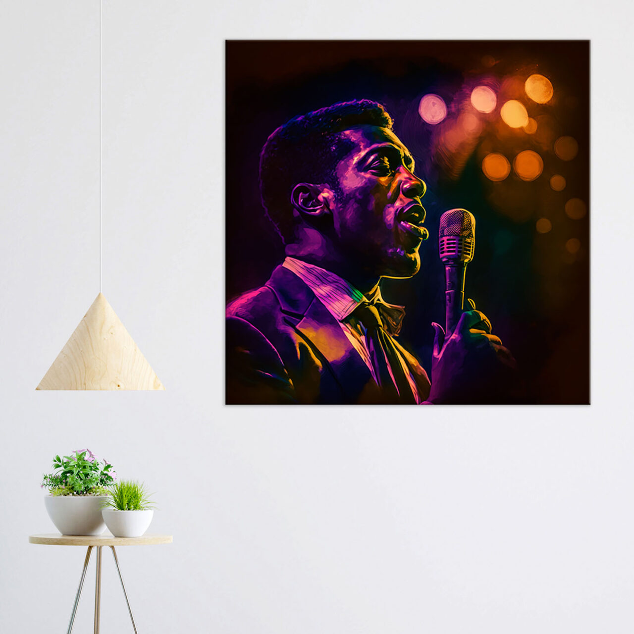 Cadre Vintage – Portrait Chanteur de Soul cadre vintage portrait chanteur de soul