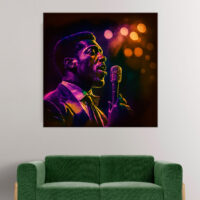 cadre vintage portrait chanteur de soul