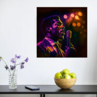 cadre vintage portrait chanteur de soul