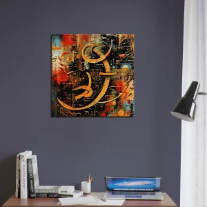 Abstrait Calligraphie Orange Rouge Noir abstrait calligraphie orange rouge noir