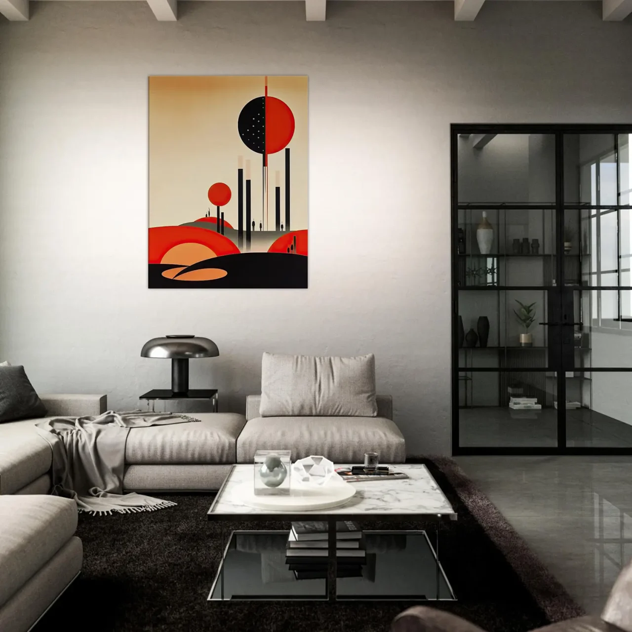 abstrait rouge et noir ladislav sutnar