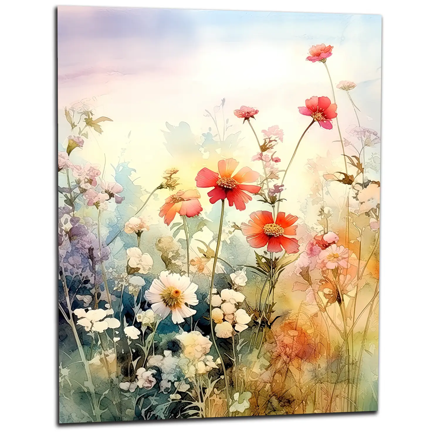aquarelle fleurs sauvages des champs