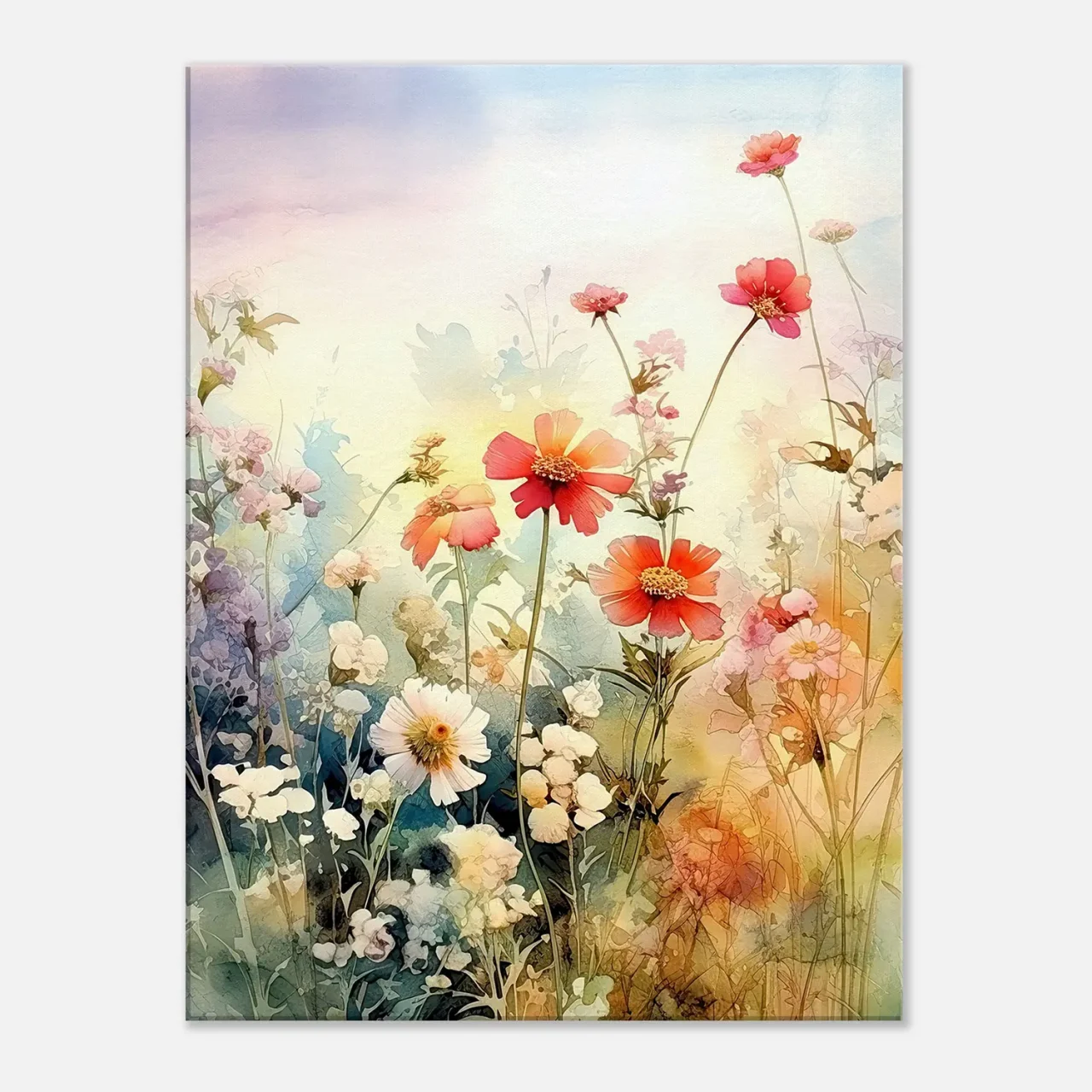 Aquarelle Fleurs sauvages des champs aquarelle fleurs sauvages des champs