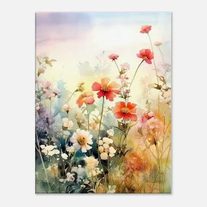 Aquarelle Fleurs sauvages des champs