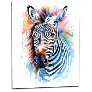Tableau Aquarelle Portrait Zèbre aquarelle portrait zèbre