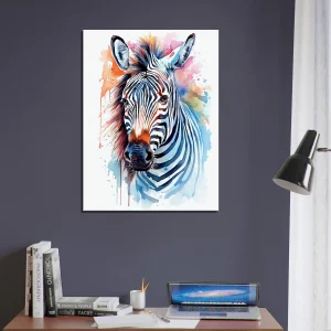 aquarelle portrait zebre