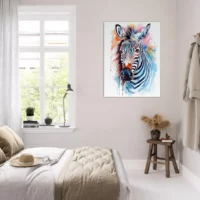 Tableau Aquarelle Portrait Zèbre aquarelle portrait zebre