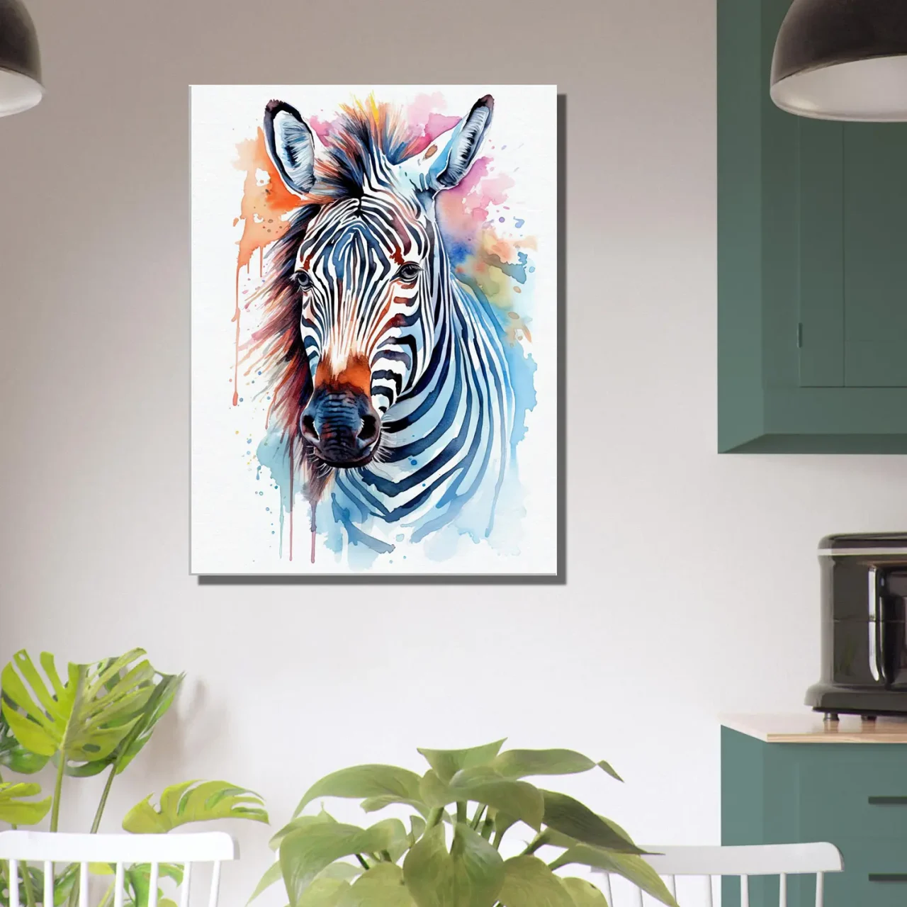 aquarelle portrait zebre