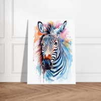 Tableau Aquarelle Portrait Zèbre aquarelle portrait zèbre