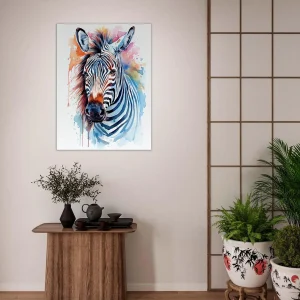 aquarelle portrait zèbre