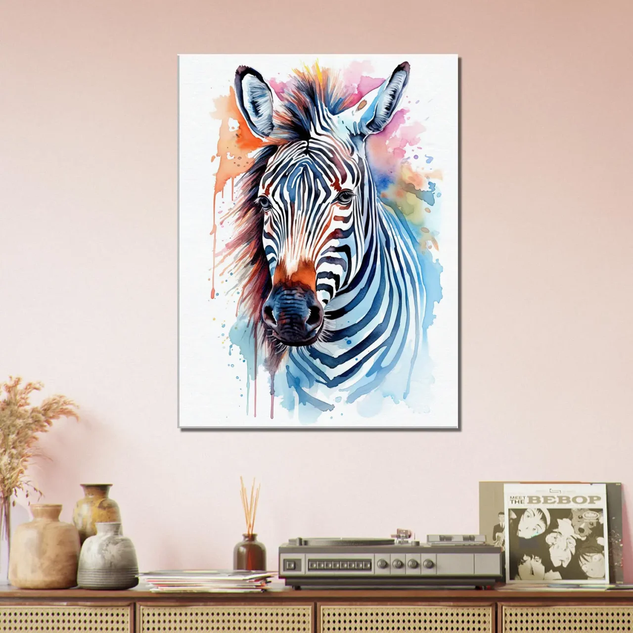 aquarelle portrait zèbre