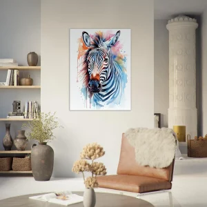 aquarelle portrait zèbre