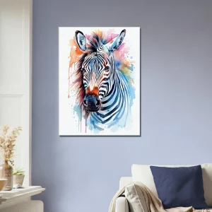 aquarelle portrait zèbre