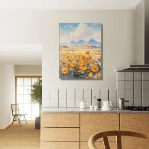 aquarelle tournesols et fleurs sauvages dans la prairie