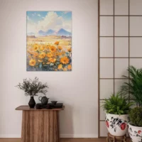 Aquarelle Tournesols et fleurs sauvages dans la prairie aquarelle tournesols et fleurs sauvages dans la prairie