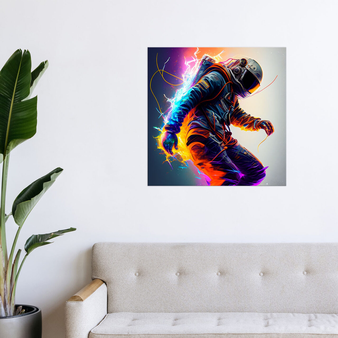 cadre déco : astronaute électrique