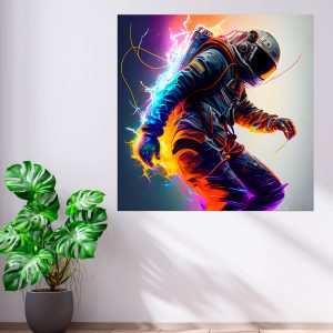 cadre déco : astronaute électrique