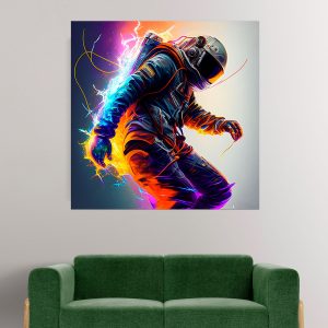 cadre déco : astronaute électrique