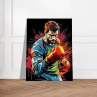 boxeur dessin et explosion de peinture rouge08