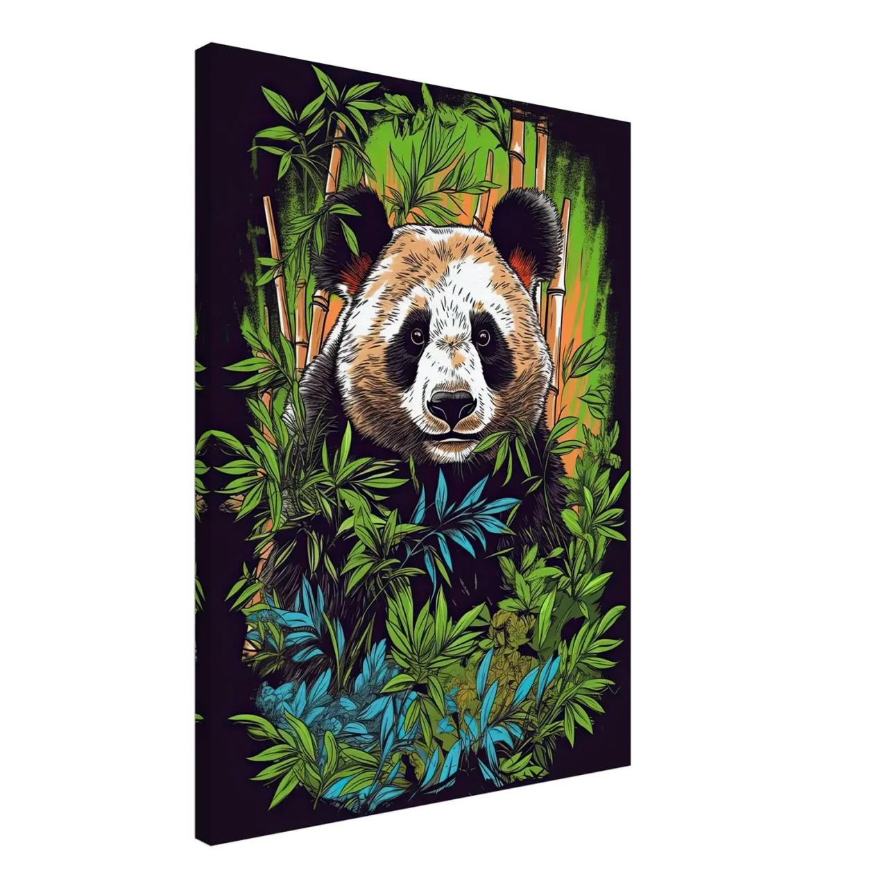 Cadre Panda dans une forêt de bambous panda dans une forêt de bambous