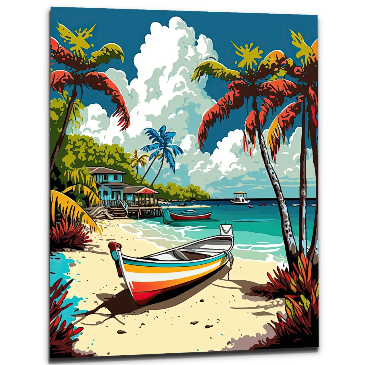 Paysage de Guadeloupe Bateaux sur la plage paysage de guadeloupe bateaux sur la plage