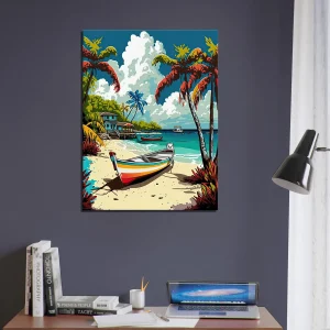 Paysage de Guadeloupe Bateaux sur la plage paysage de guadeloupe bateaux sur la plage