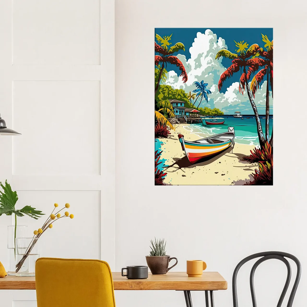 Paysage de Guadeloupe Bateaux sur la plage paysage de guadeloupe bateaux sur la plage