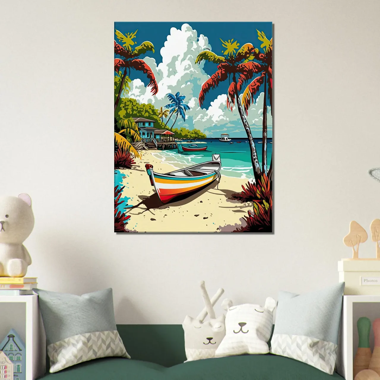 Paysage de Guadeloupe Bateaux sur la plage paysage de guadeloupe bateaux sur la plage