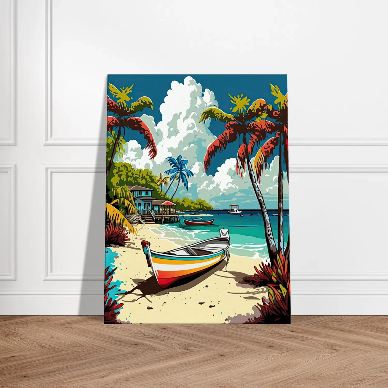 Paysage de Guadeloupe Bateaux sur la plage paysage de guadeloupe bateaux sur la plage