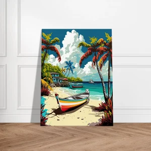 Paysage de Guadeloupe Bateaux sur la plage paysage de guadeloupe bateaux sur la plage