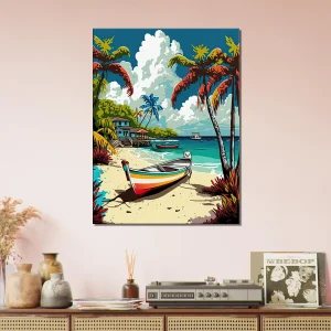 Paysage de Guadeloupe Bateaux sur la plage paysage de guadeloupe bateaux sur la plage